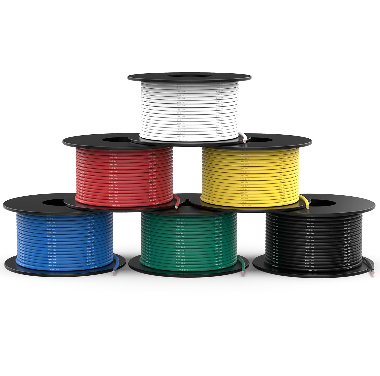 NAOEVO 22 AWG silicone wire red spool for easy breadboard prototyping