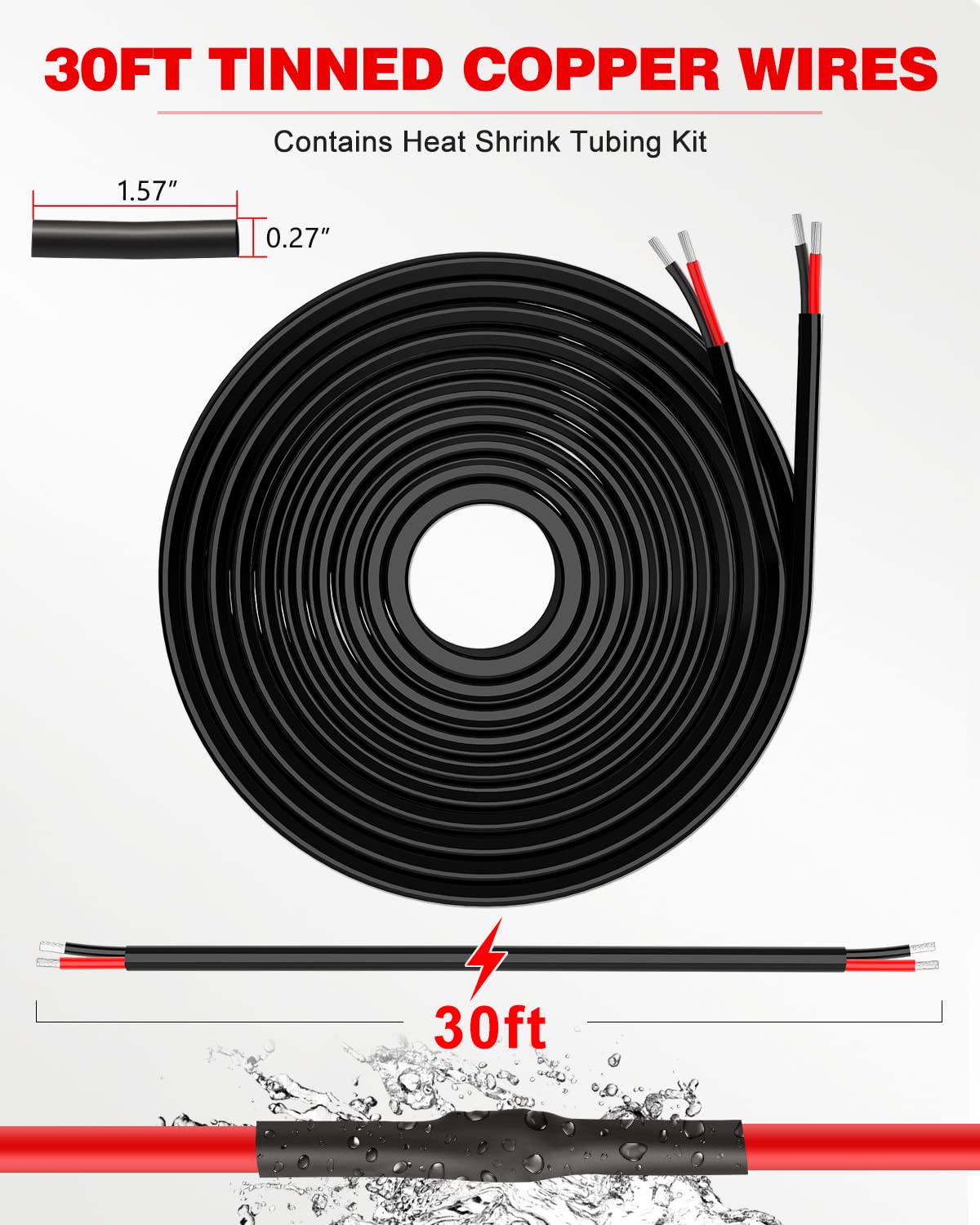 NAOEVO 600V-rated 16 AWG wire suitable for varied voltage applications