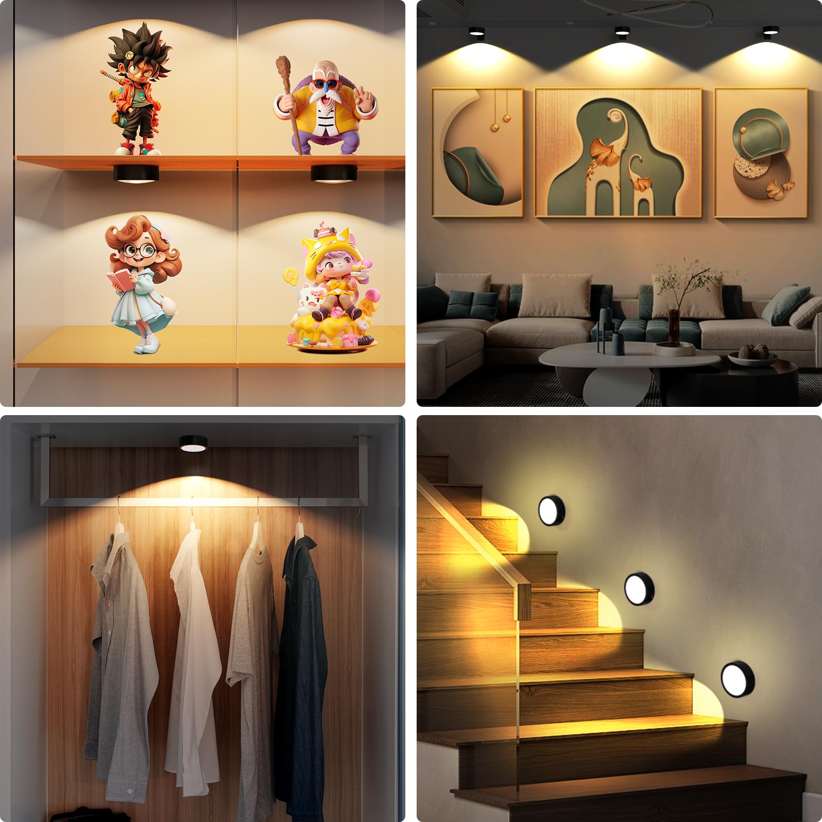 Narotood ambient room lighting suitable for living spaces and shelves