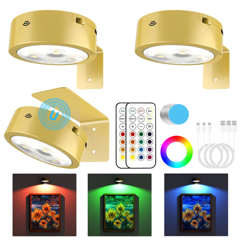 Narotood picture light with rechargeable battery for long-lasting wall illumination.