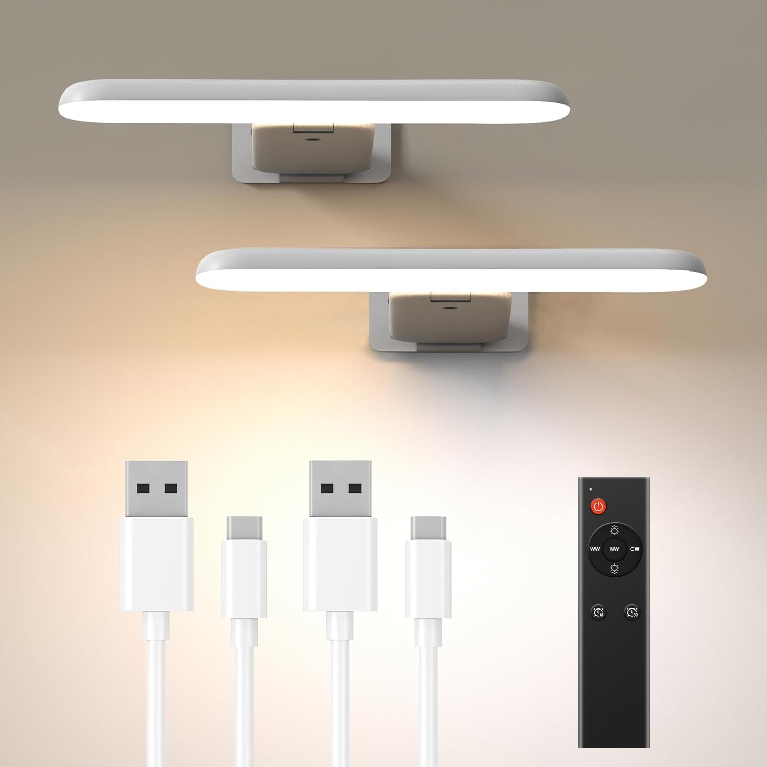 Brand Narundren 2-pack picture light with remote for easy decor illumination