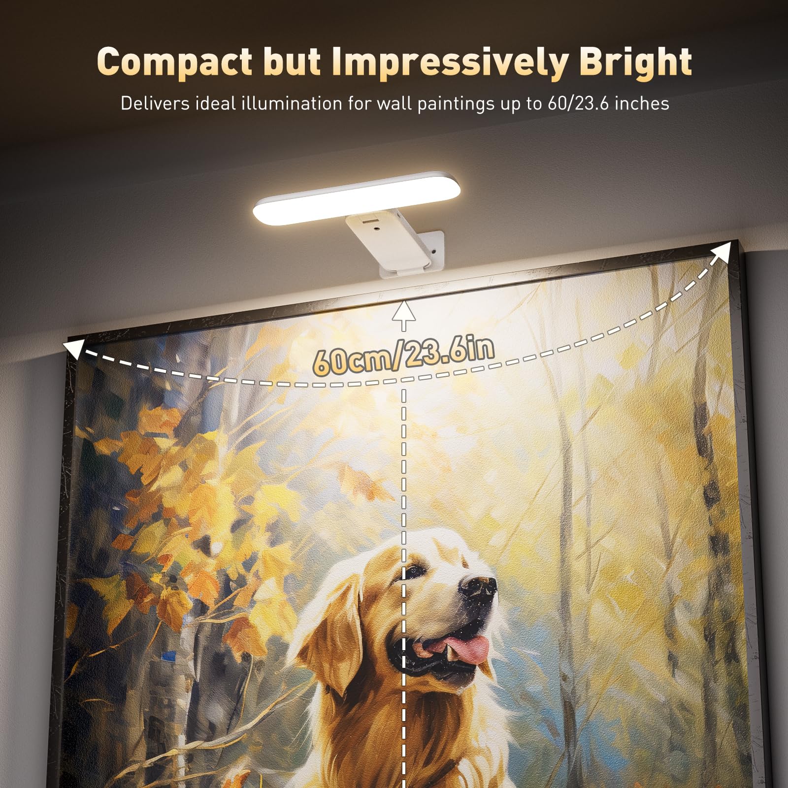 Narundren LED picture light with 3 modes for authentic artwork glow