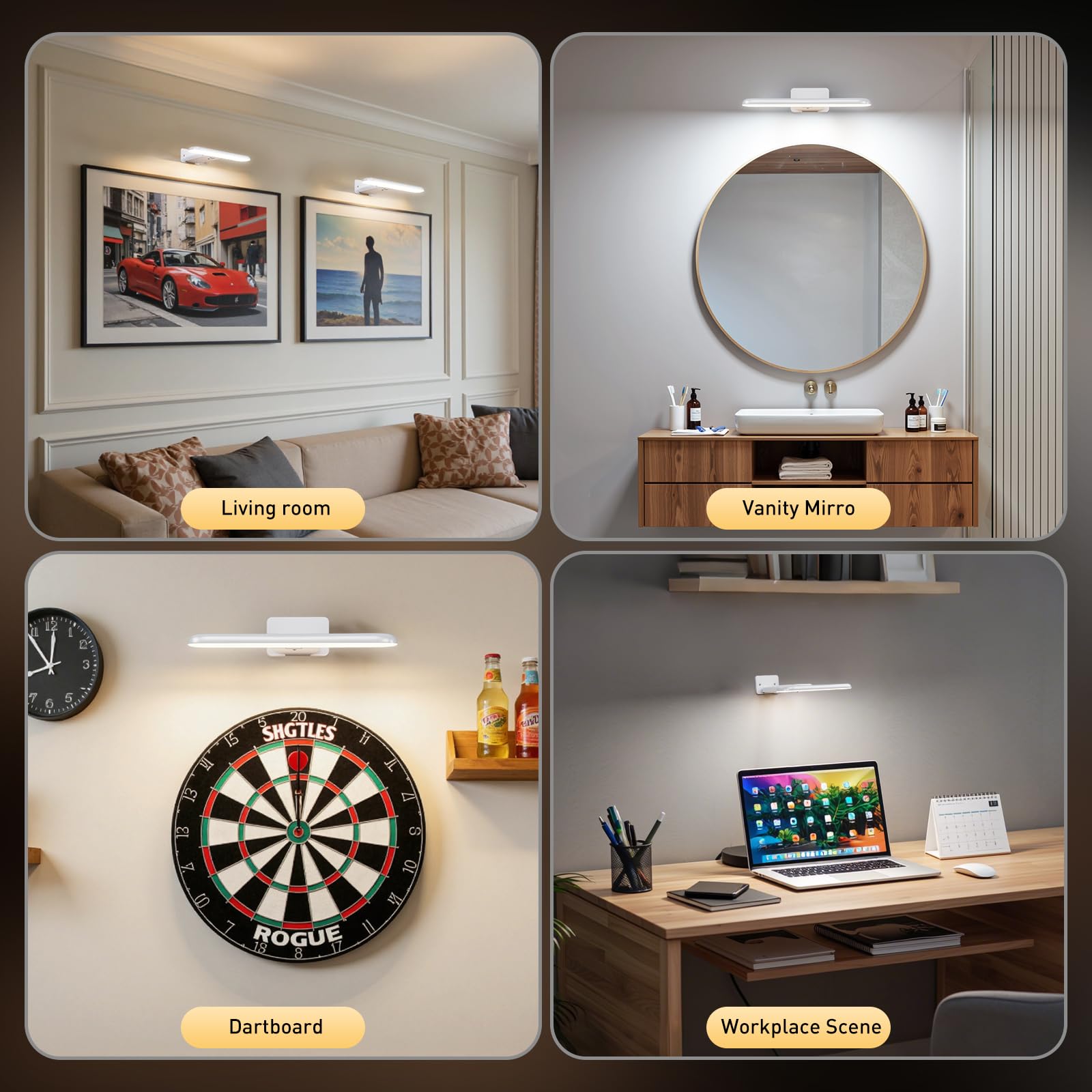 Narundren painting and poster light enhances wall decor with crisp color