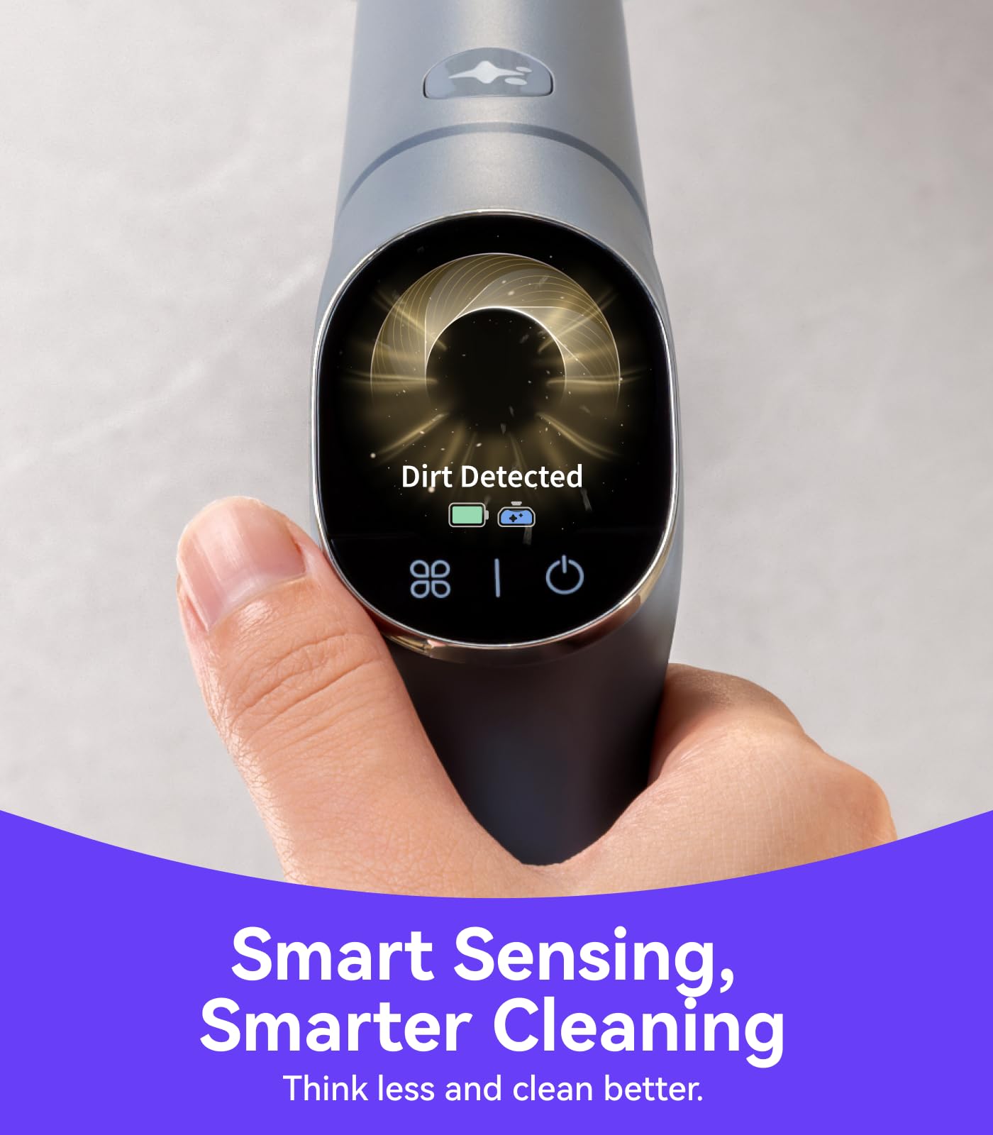 NARWAL S20 Pro LCD prompts guide users with clear instructions.