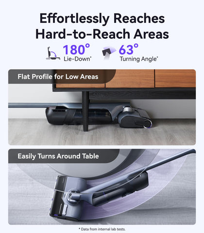 Narwal S30 Pro 63° swivel simplifies cleaning around legs and edges.