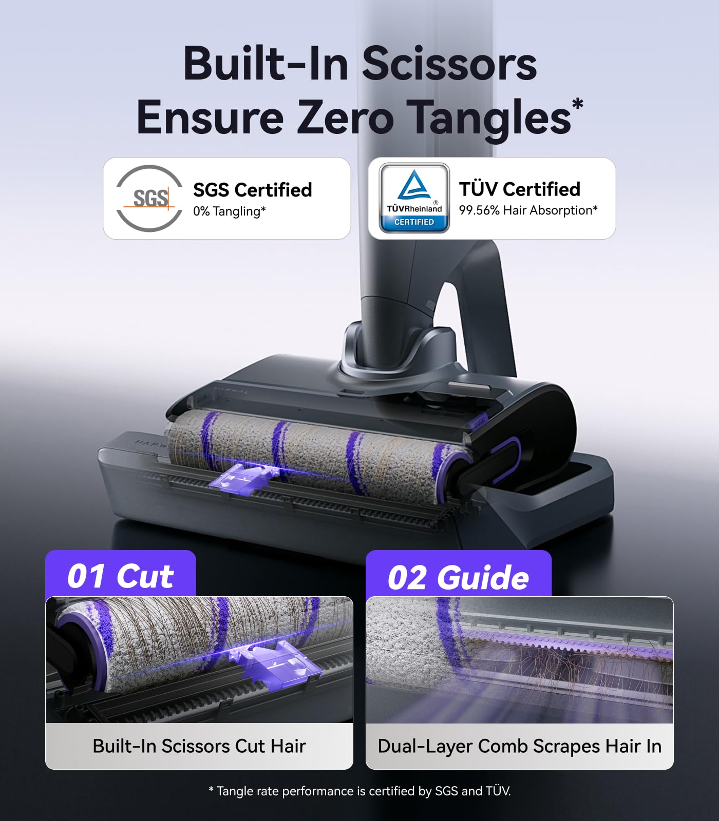 Narwal S30 Pro self-cleaning at 194°F refreshes the mop and dries components.