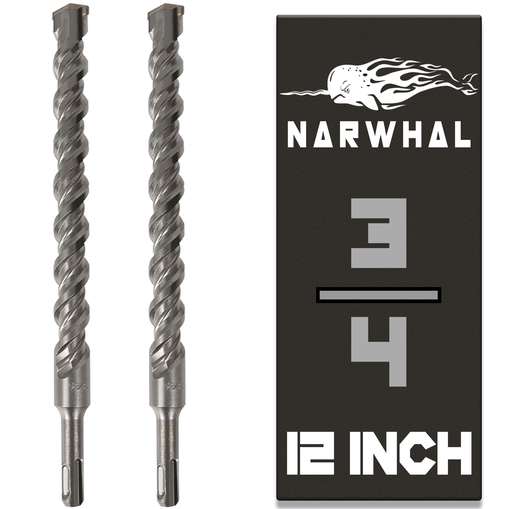 Narwhal SDS Plus 3/4-inch masonry drill bit piercing concrete with ease.