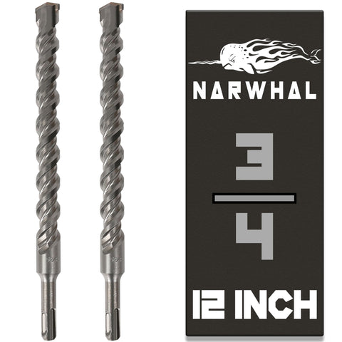 Narwhal SDS Plus 3/4-inch masonry drill bit piercing concrete with ease.