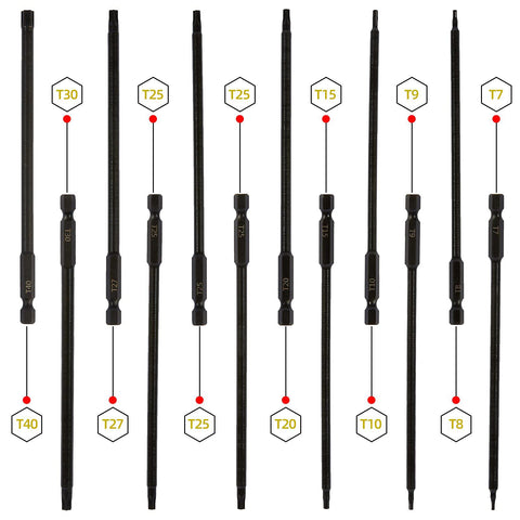 Narwhal Torx bits in S2 steel with black finish for lasting performance.