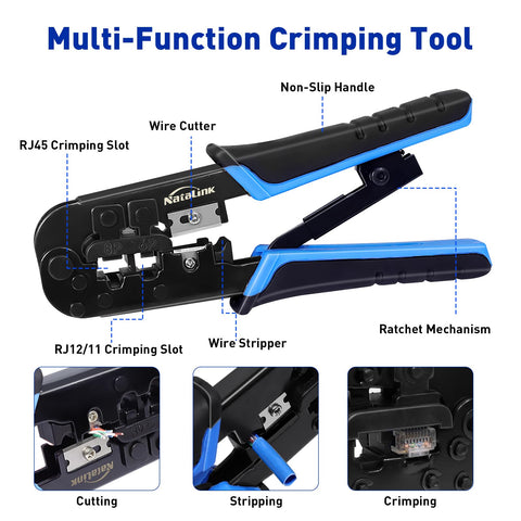 NataLink network cable tester for quick connectivity checks.