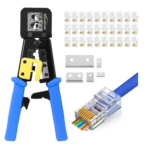 NataLink pass-through RJ45 crimp tool for fast, precise terminations.