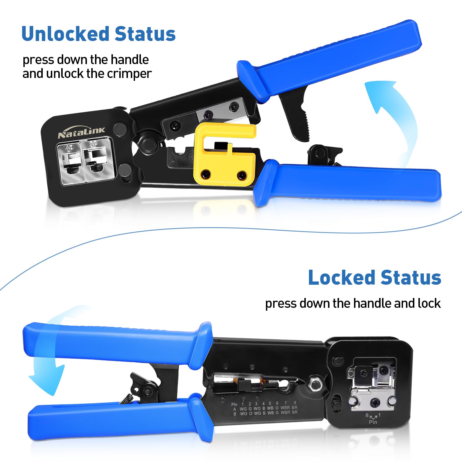 NataLink anti-slip handle provides a secure grip during use.