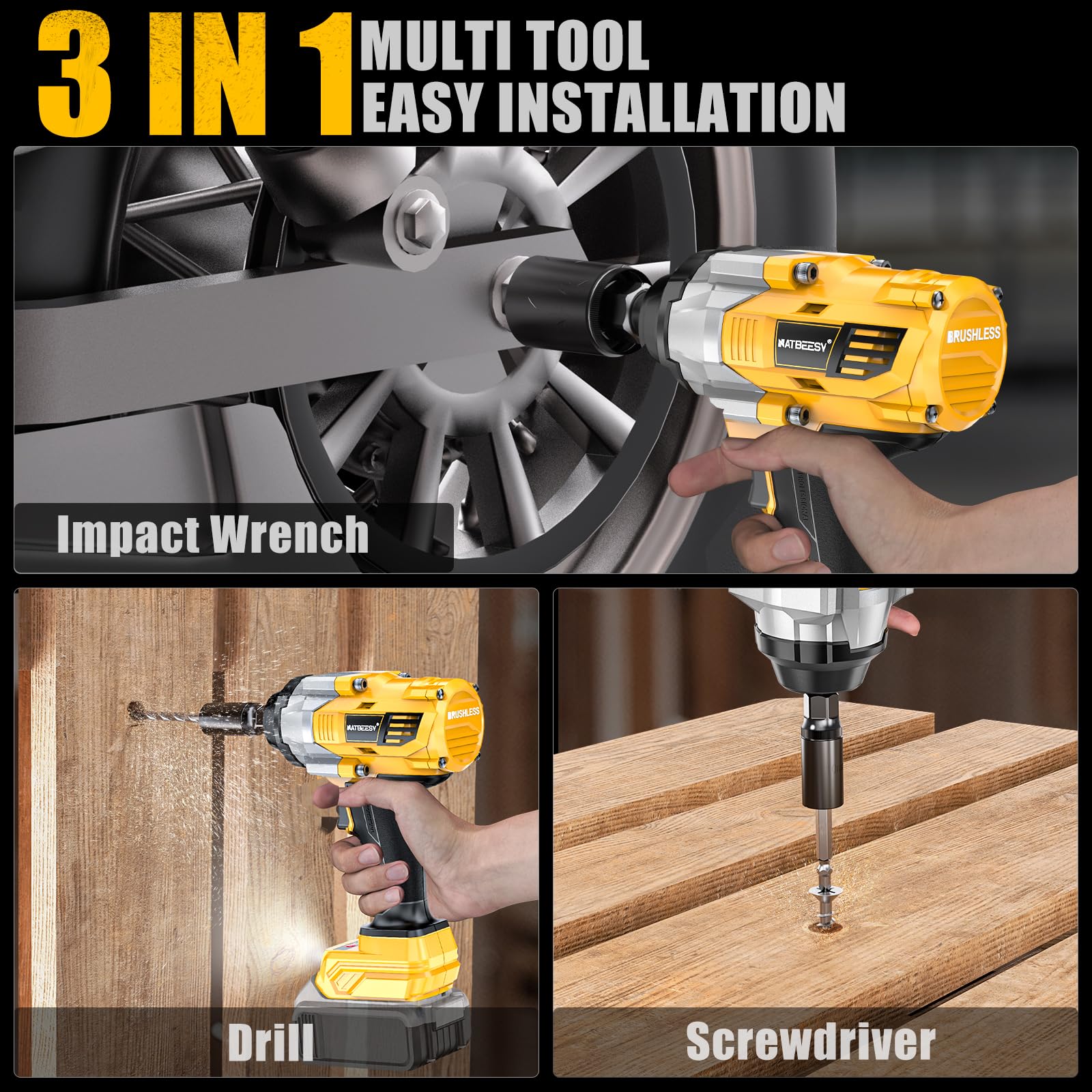 NATBEESY 0-2300 RPM variable speed for precise control