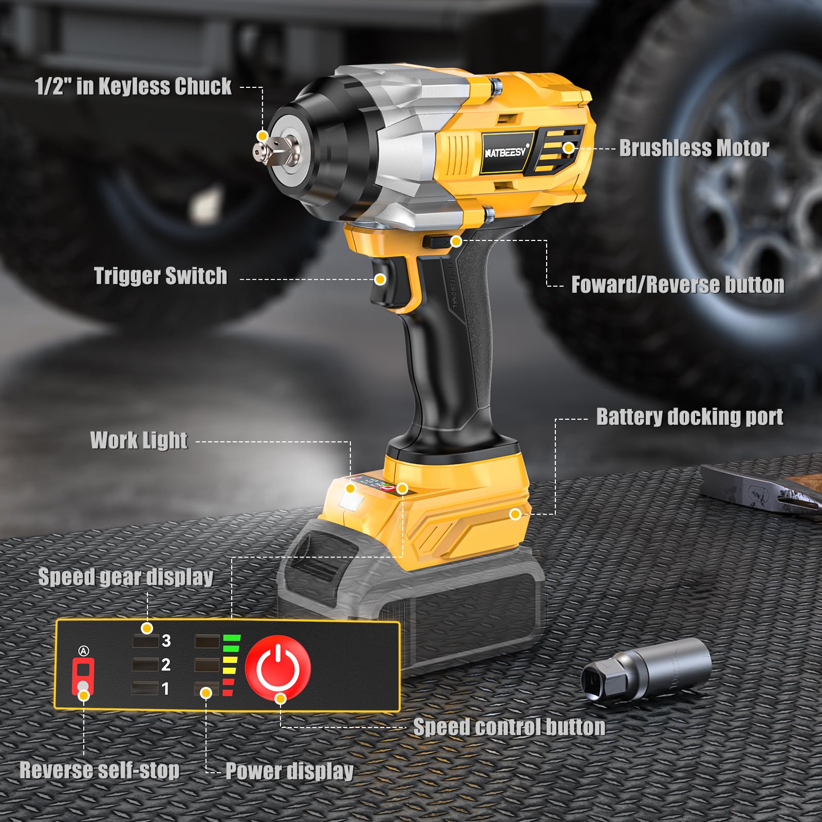 NATBEESY 1/2-inch hog ring for quick socket changes speeding up projects