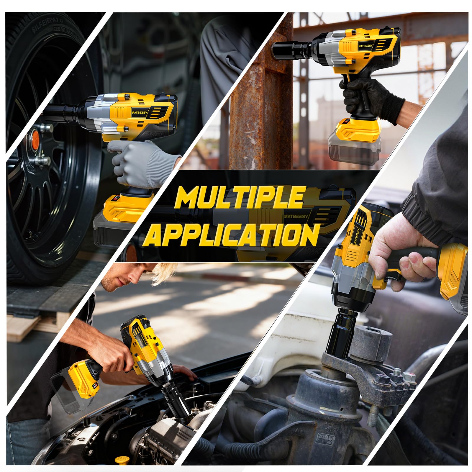NATBEESY ergonomic grip design reducing user fatigue on long jobs.