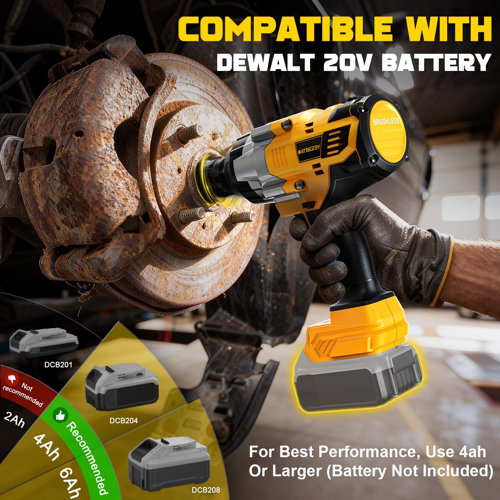 NATBEESY brushless motor detail emphasizing durability and efficiency.