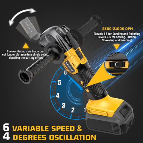NatBEESY oscillating tool with LED light for precise cuts