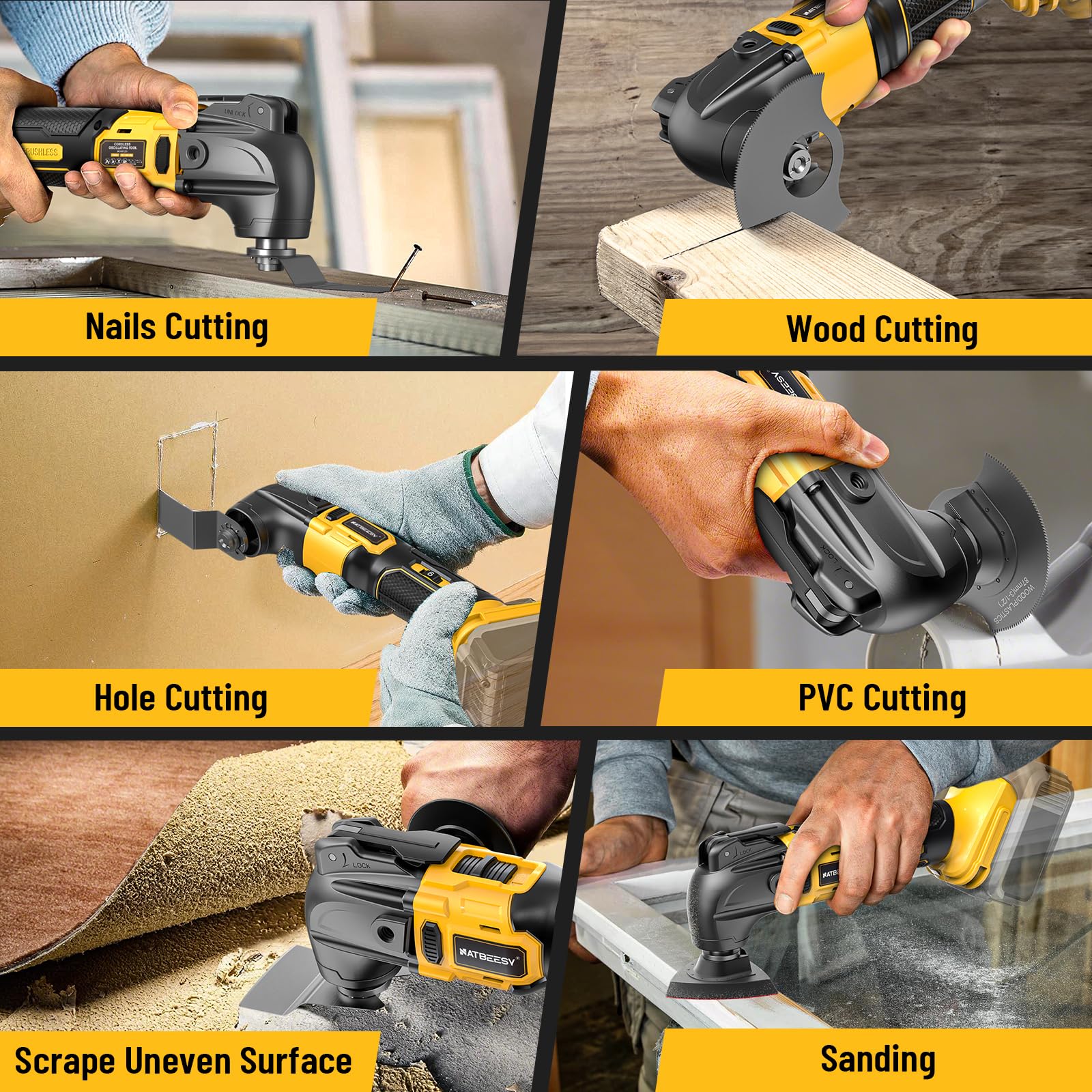 NatBEESY oscillating tool includes overheating protection for safety