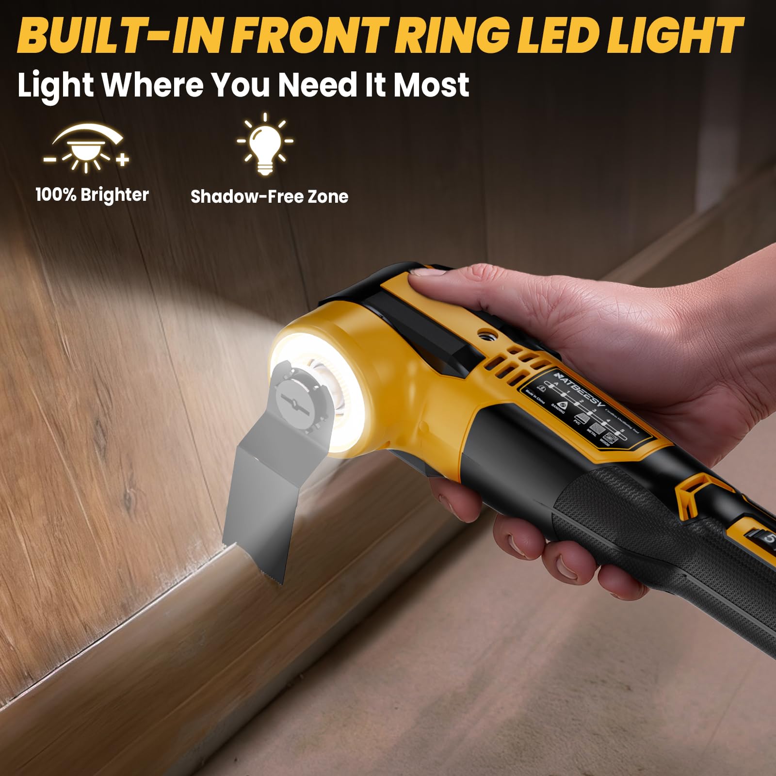 NATBEESY 4.5 degree oscillation for precise flush cuts