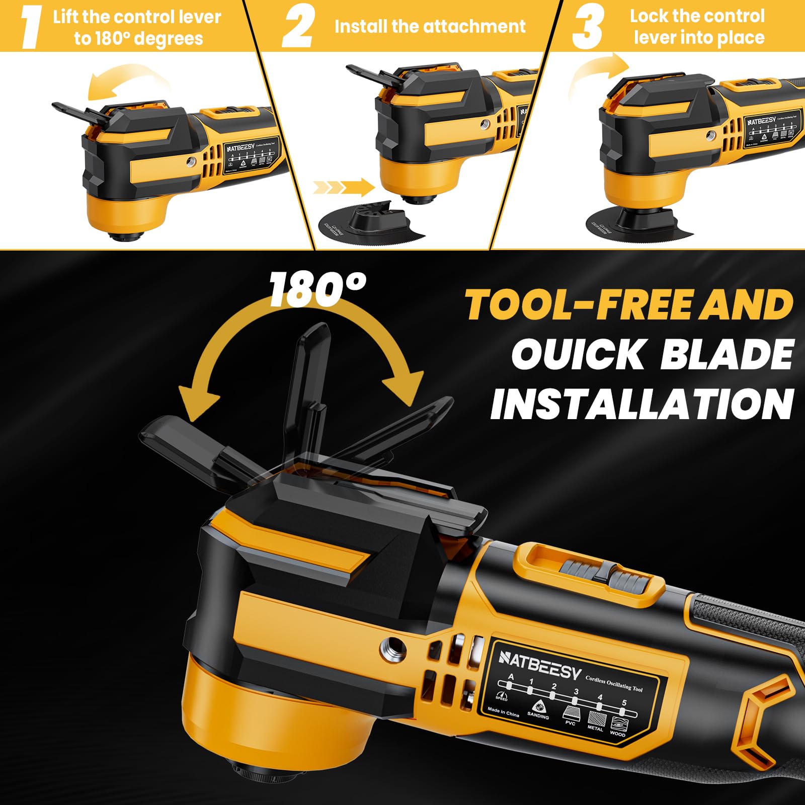 NATBEESY quick change 17 in 1 kit for instant blade swaps