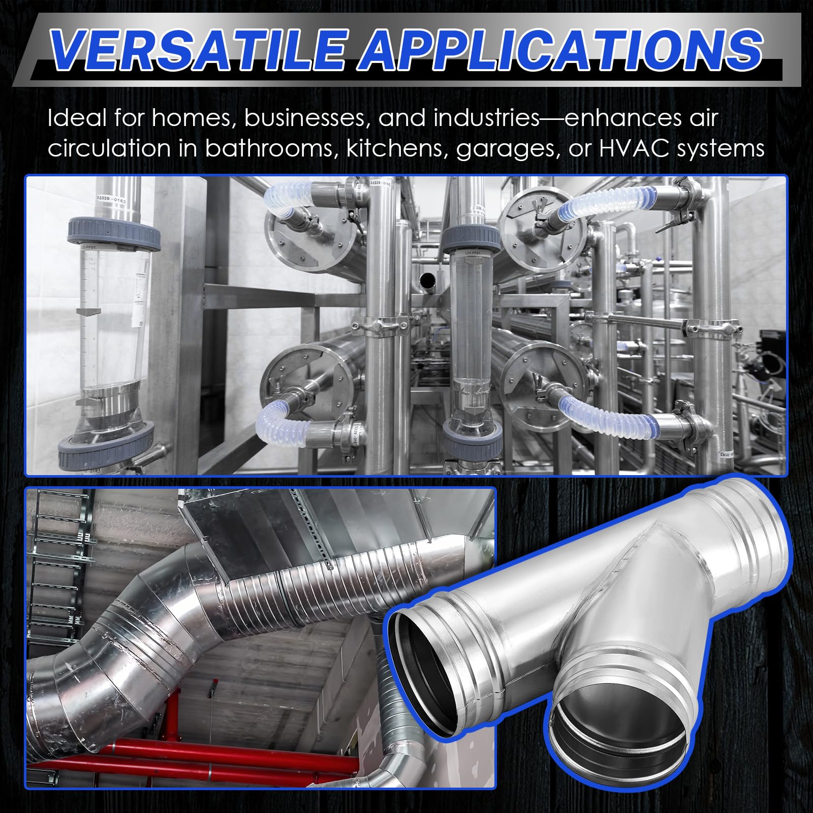 NATGAI versatile duct splitter suitable for bathrooms, kitchens, and HVAC systems