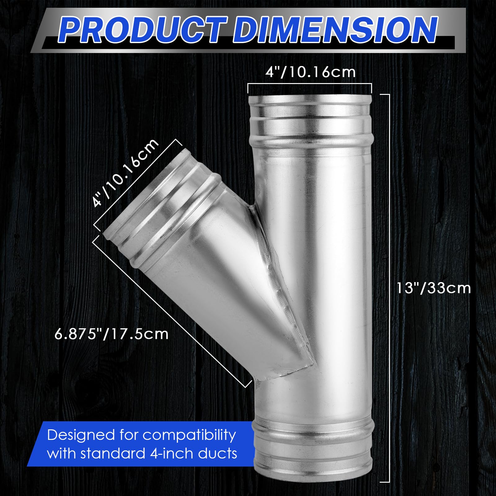 NATGAI Y-shaped duct connector highlights smooth interior for reduced leakage