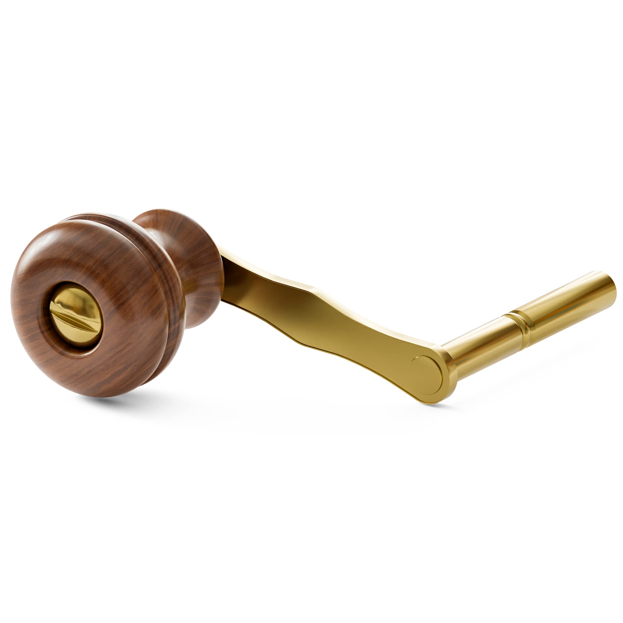 NATIKON winding key with brass shaft and wood handle for smooth winding.