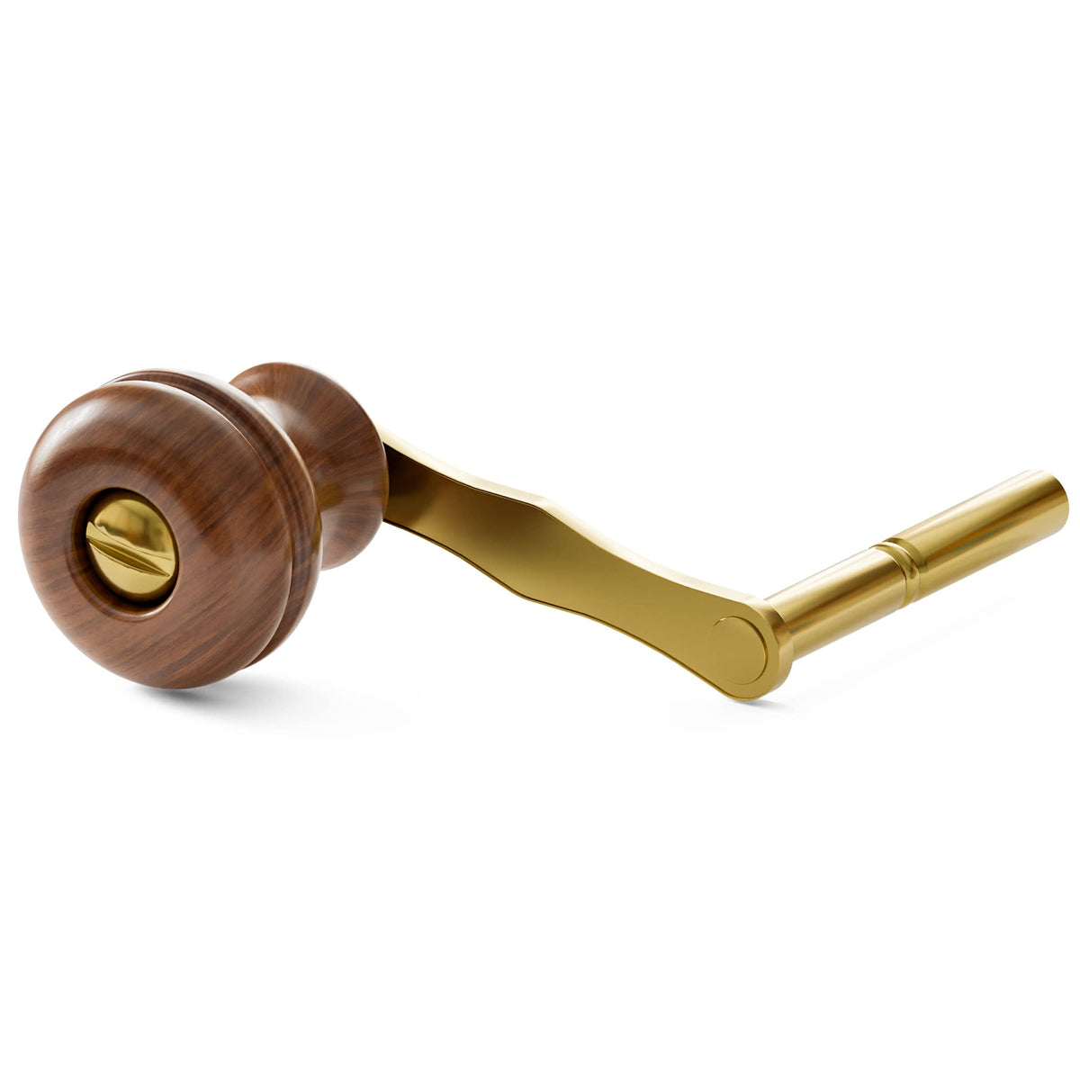 NATIKON winding key with brass shaft and wood handle for smooth winding.