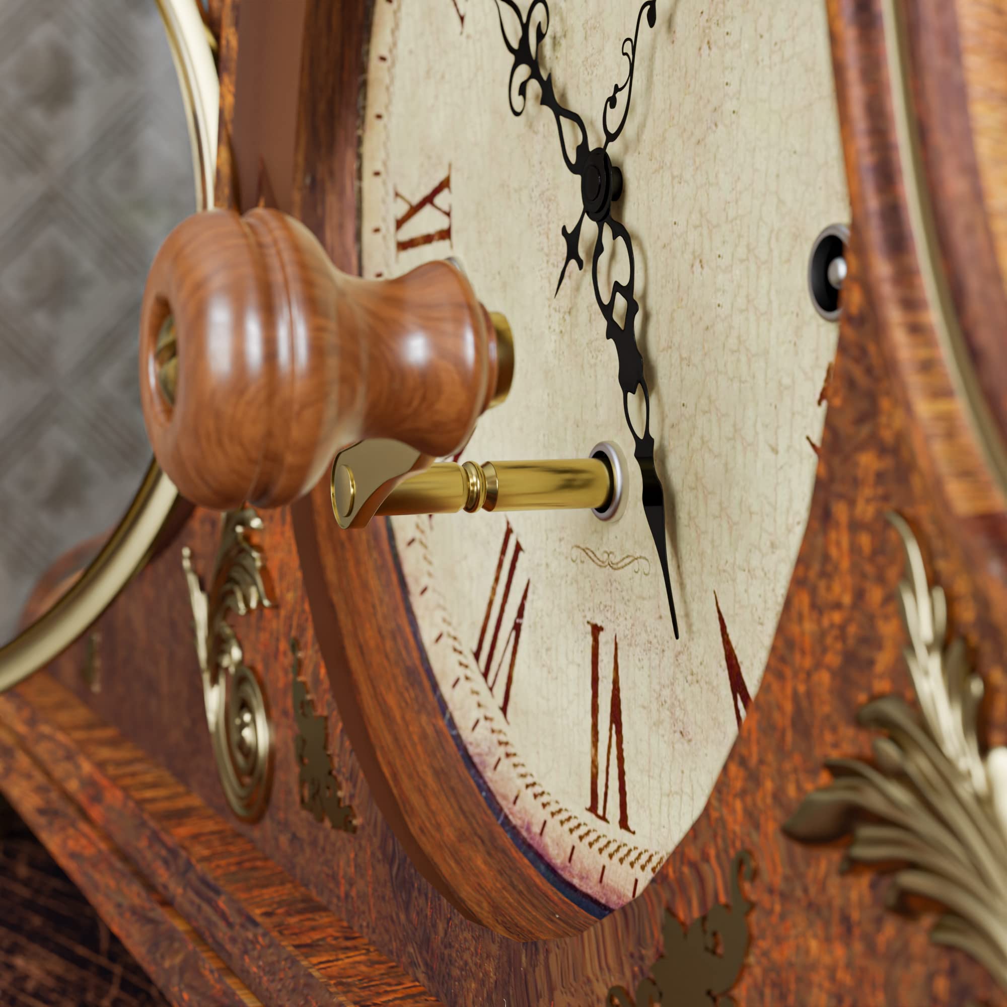 Winding key by NATIKON compatible with Kieninger Urgos Hermle modern movements.