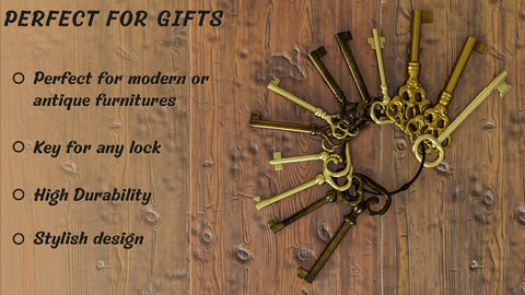 NATIKON KY-12S antique drawer keys demonstrate easy handling on classic furniture