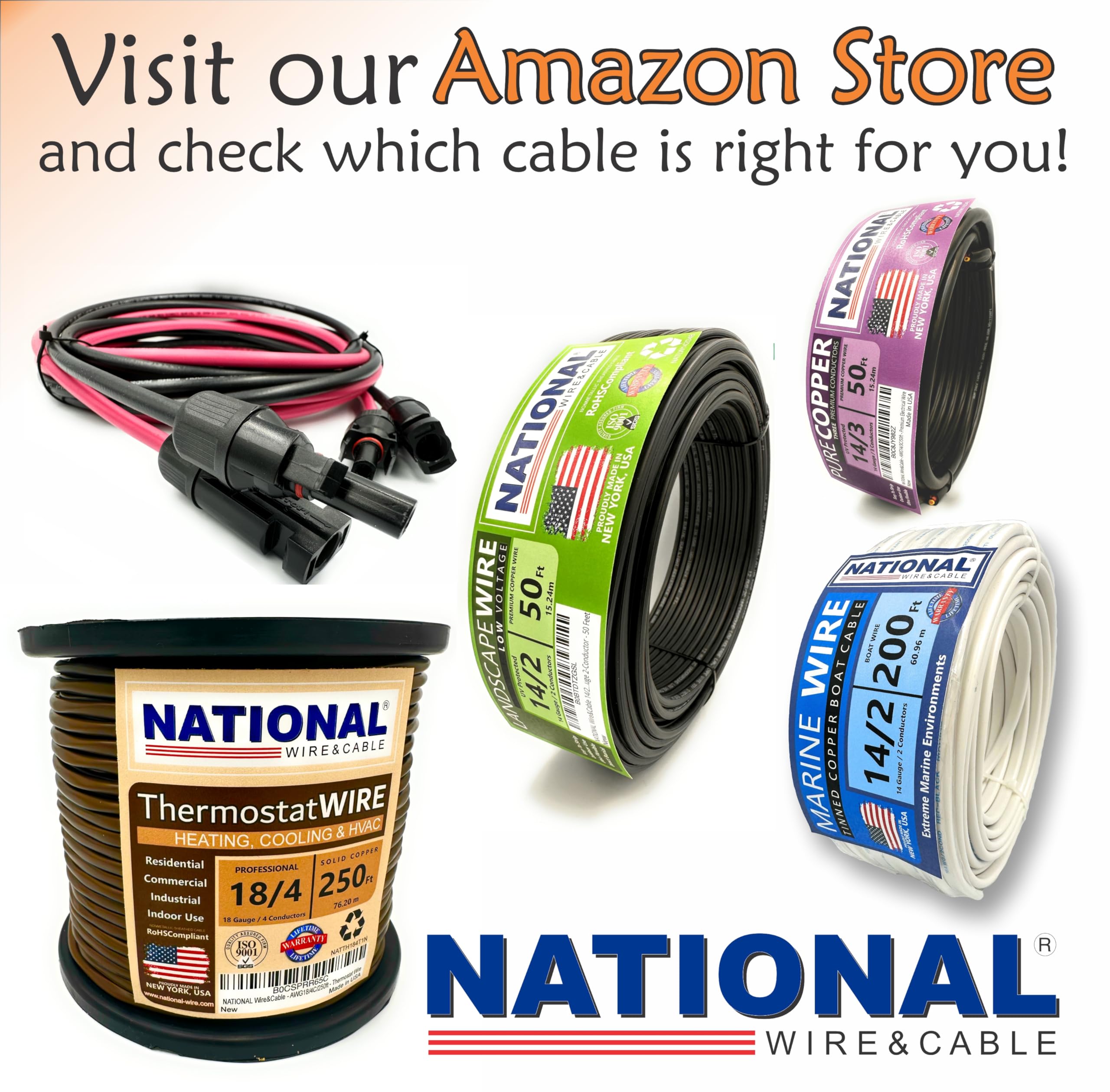 NATIONAL Wire&Cable heavy-duty flexible jacket supports quick, secure connections