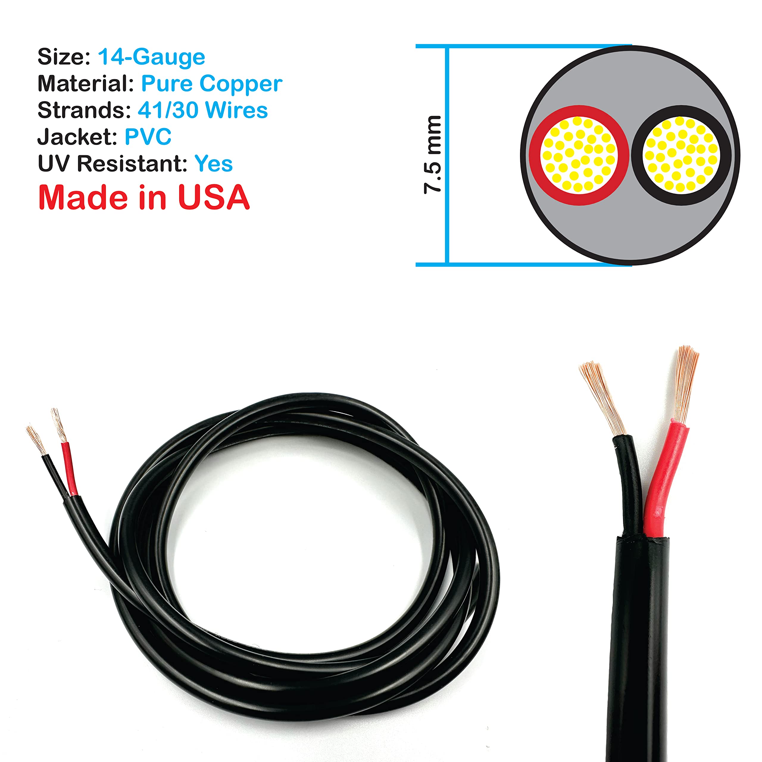 NATIONAL Wire&Cable stranded copper core 14 AWG, reliable for general wiring