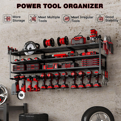 NattyDot bottom section holds up to 12 power tools for quick access