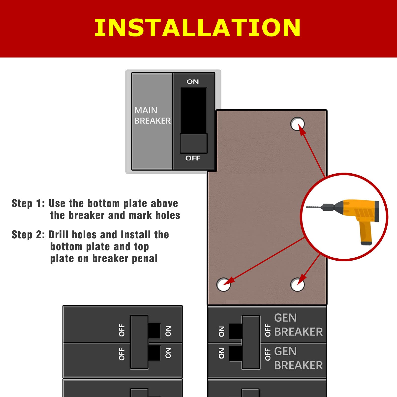 Natupal interlock kit drill bit aids precise mounting during installation