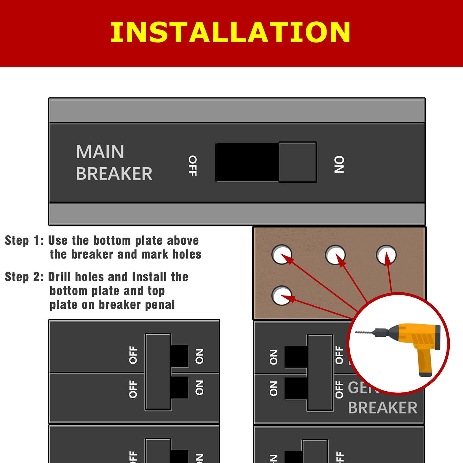 Natupal start-up label with clear generator instructions