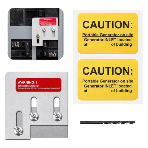 Natupal interlock plate for safe generator connection