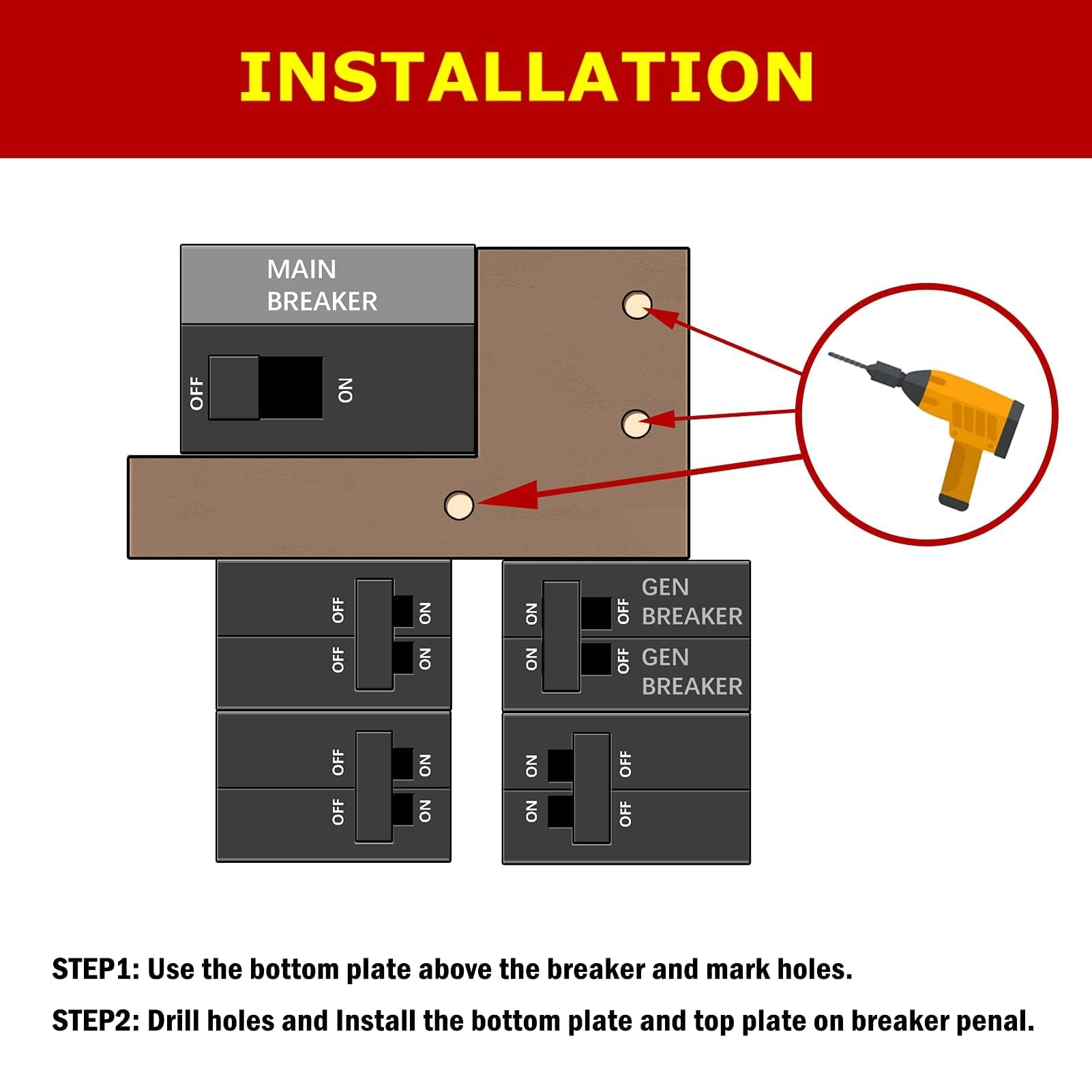 Natupal shoulder screws secure the interlock kit on the panel