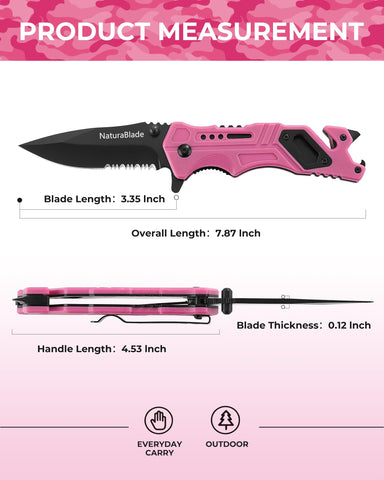 NaturaBlade compact folded knife slips easily into purses or pockets.