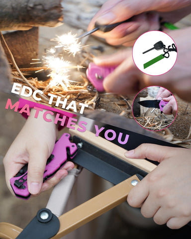 NaturaBlade Elegant Pink handle grip demonstrates secure, comfortable hold during outdoor tasks.