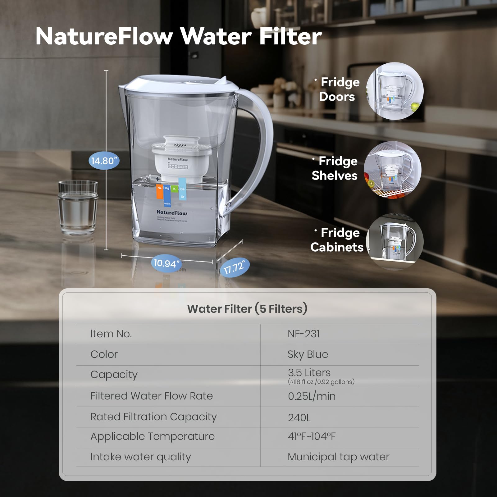 NatureFlow SGS certified mark confirms quality and safety standards.