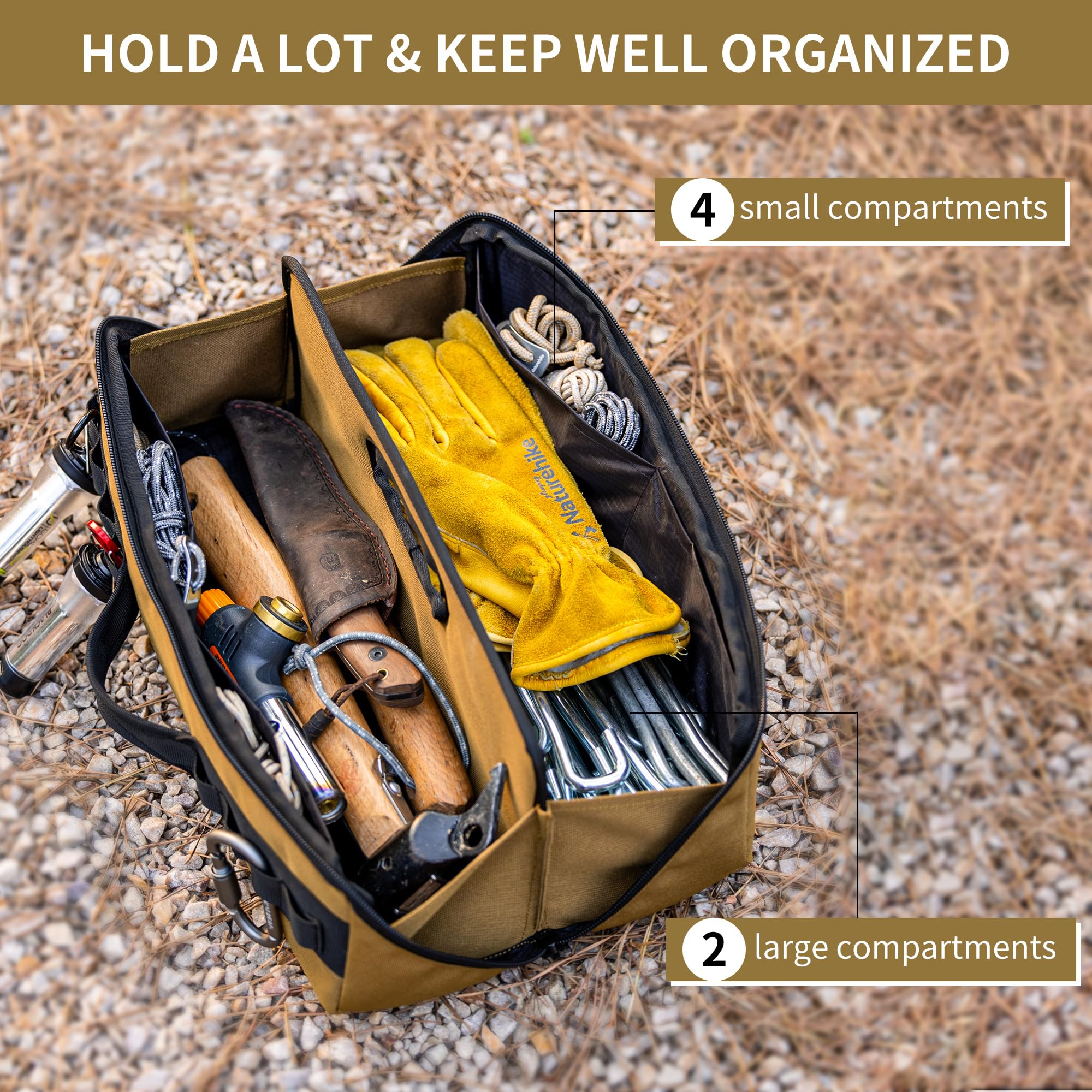Naturehike water-repellent Oxford cloth protects gear in damp environments.