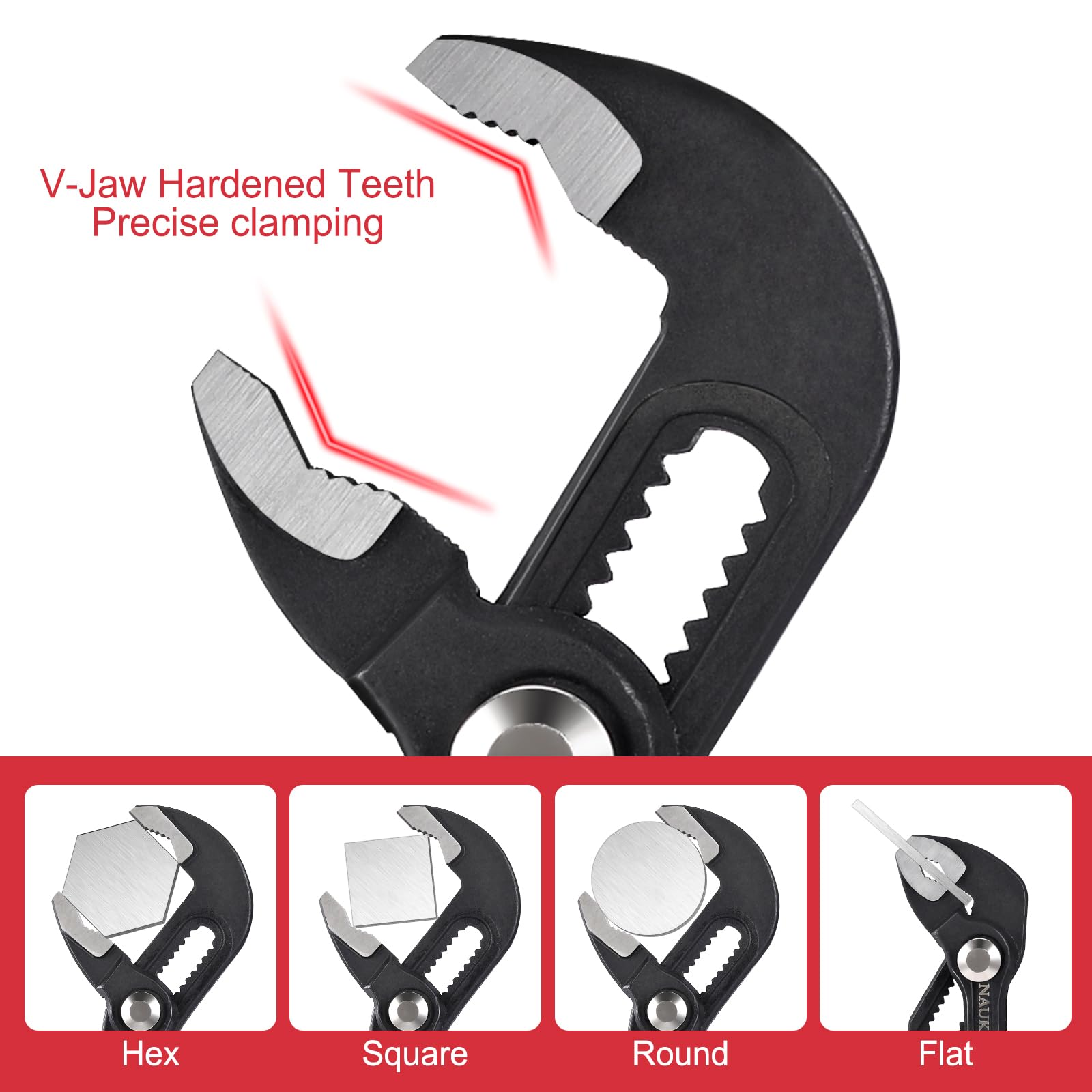 NAUKII water pump pliers 12-inch opening for large clamps
