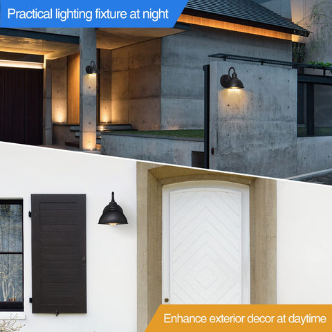 Naurham barn light weather-resistant coating protects against rain and snow.