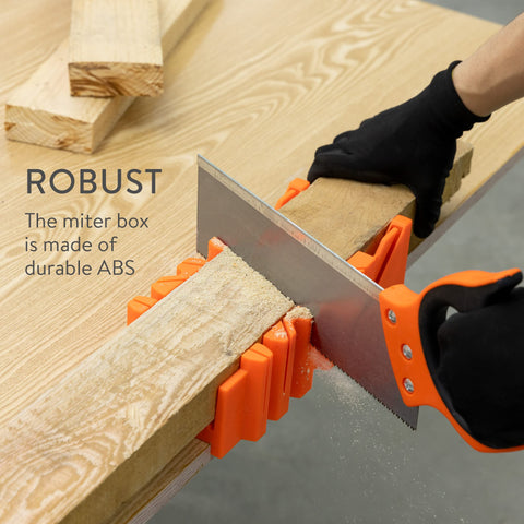 Navaris miter box offering 90, 45, and 22.5 degree options