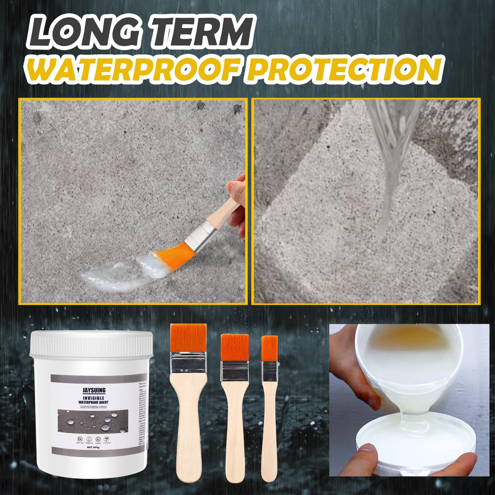 Navona Jaysuing transparent sealant cures in dry conditions for easy sealing at home.