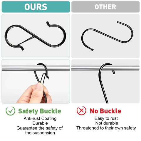 Navona closet S hook helps scarves and bags stay neatly organized.