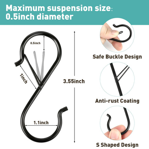 Navona S hook with locking clip for organized pantry and safer storage.