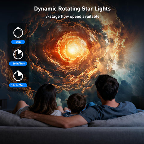 Nawchedo Galaxy Projector Pro USB-C power and timer controls