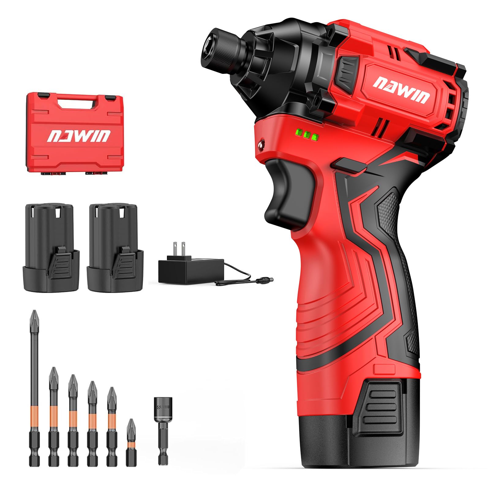 NAWIN cordless impact driver compact design for tight spaces and quick fastening