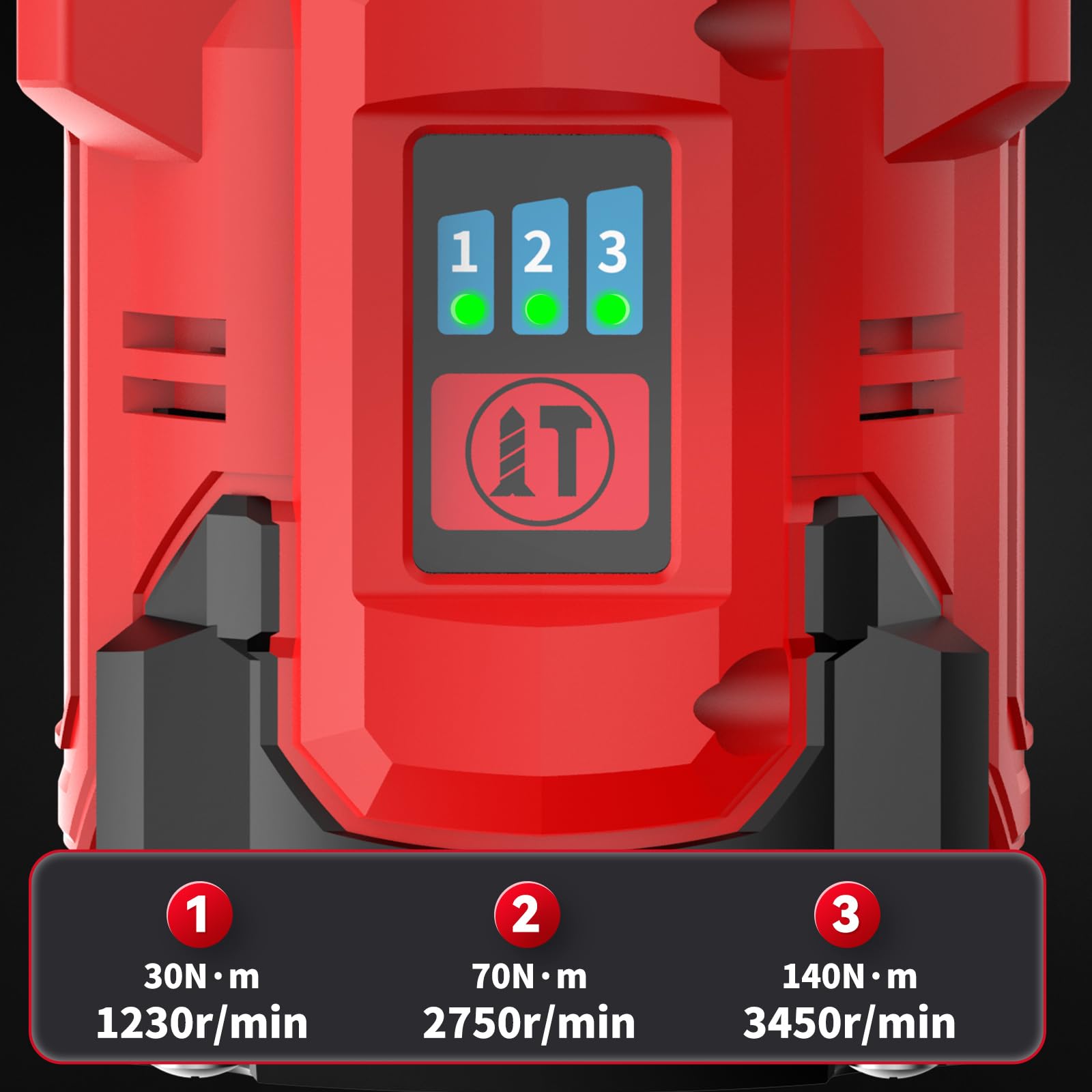 NAWIN cordless impact driver with three-speed settings for versatile tasks